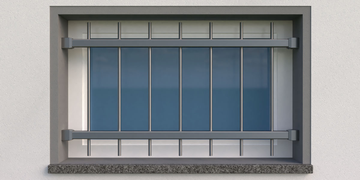 Fenstergitter aus Quadratrohr - abnehmbar