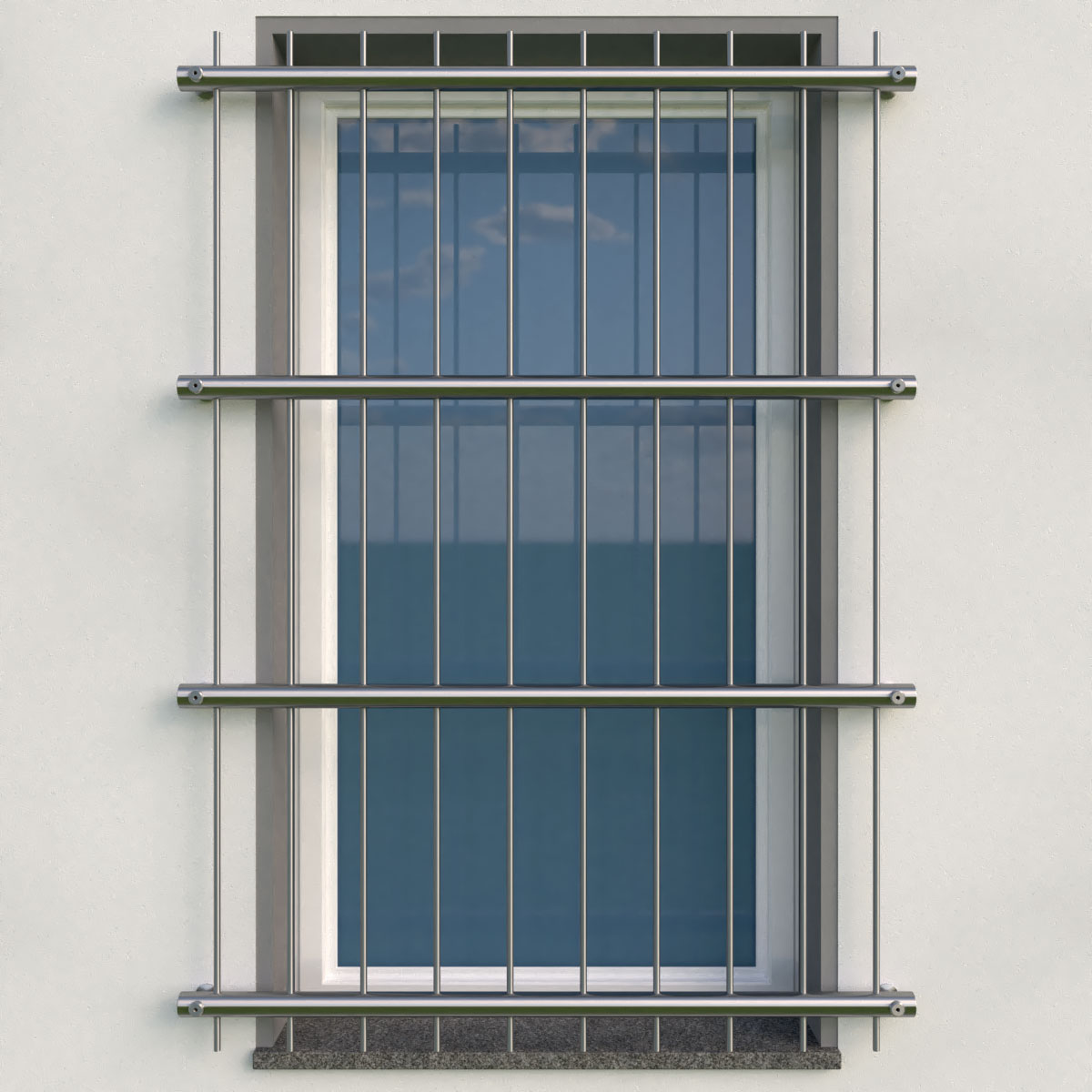 relaxdays Fensterschutzgitter Fenstergitter Einbruchschutz ausziehbar, 450  x 700-1050 mm